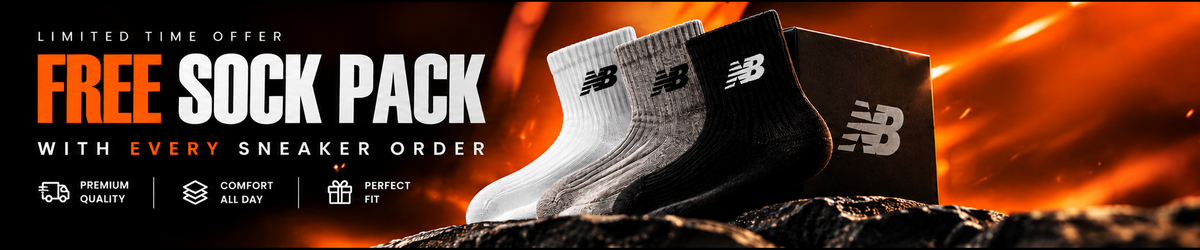 Free sock pack with every sneaker order