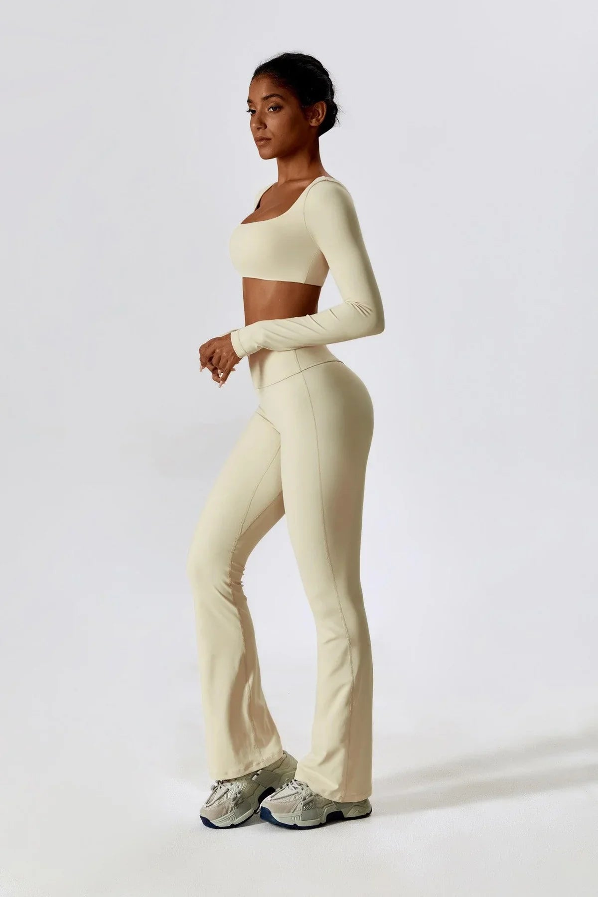 Daphne Flare Leggings - Butter Yellow